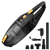 【100W Zyklon-Luftwirbel & 6.0KPA Leistungsstark Nass- und Trockensauger】Dank des Nass- und Trockensaugsystems und 6.0 KPA Saugleistung können sich 100ml Flüssigkeiten oder 600ml Trocken problemlos im Haus/im Auto aufsaugen. Leichtes Handgerät mit 100W Zyklon-Luftwirbel für Staub/Krümel/Sand/Tierehaare auf Teppich, Tische, Sofas, Tastaturen, Arbeitsflächen, Autositze usw.