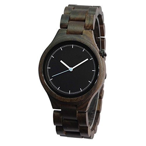 Souarts Damen Holzuhr Holzarmbanduhr Analog Quraz Damenuhr aus Bambus Armbanduhr Analog mit Batterie