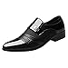Produktbild FNKDOR Schuhe Großformat38-47 Herren Spitz Geschäft Lederschuhe Schnürsenkel Lackleder Gitter Patchwork Männer Berufsschuhe Freizeit Kleid Schuhe Schwarz 43 EU