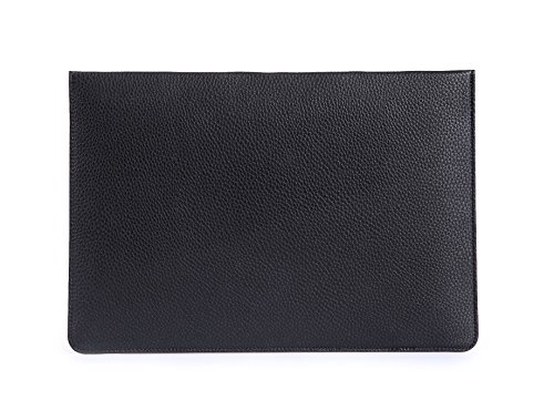 SunSmart Einfache Umschlagart 13.3-Zoll-Laptop-Leder Schutzhülle Tasche mit Magnetverschluss für MacBook Air 13.3“(schwarz) - 8