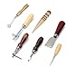 Produktbild 7 Tressen Leder Craft Werkzeug Set Werkzeug-Set, Lederwaren Gewinde Ahle gewachst Fingerhut Nadel Hause Stempel Craf Punch Loch Kits DIY Nähen Werkzeug Sets Handarbeit Sticken Nähen Schneiden Lederarbeiten Carving Fugenfräse Werkzeug