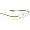 RSINC Rimless Light weight Flexible frame/eyeglass/Spectacle Optical For Men And Women Modern Business Collage Fashion School Ladies Sports Silver-Yellow-Mix-1 UAE, M