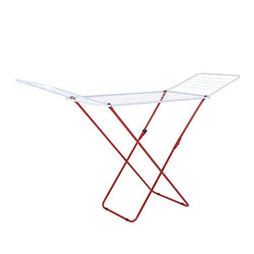 Axentia 251555 Flügelwäschetrockner, pulverbeschichtet Stahlrohr, rot / weiß, 180 x 55 x 92 cm - 2