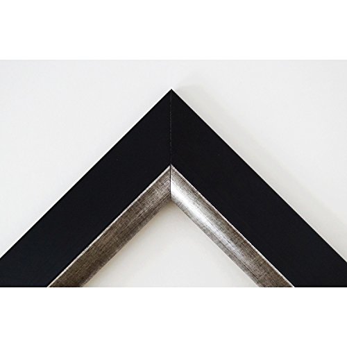 Spiegel Wandspiegel Badspiegel – Lüneburg 4,6 – Schwarz mit silber – 200 Größen zur Auswahl – handgefertigt – 60 x 120 – AM – Modern, Shabby, Vintage - 3