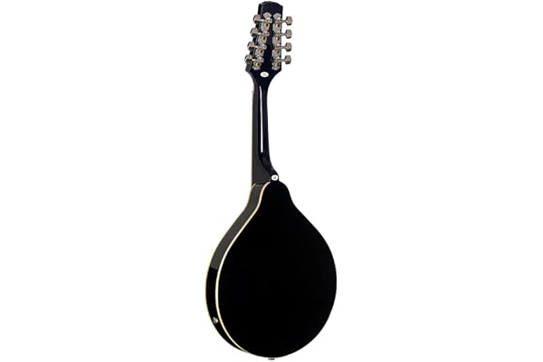 STAGG M50 E BLK Mandoline électro-acoustique Bluegrass avec dessus Nato Noir