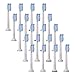 Produktbild Jiaggo 20 Stück Pack Sensitive Ersatzbürsten für Philips Sonicare Sensitive Aufsteckbürsten Standard, Passend für Philips Elektrische Zahnbürsten Modelle: EasyClean, FlexCare, DiamondClean, HealthyWhite, HealthyWhite+, FlexCare Platinum, FlexCare+, 2 Series Plaque Control, 3 Series Gum Health, HydroClean