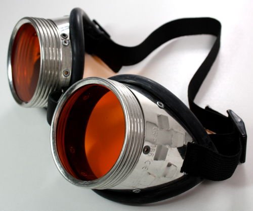 Fun – Schraubringbrille / Schweißerbrille mit orangen Gläsern - 3