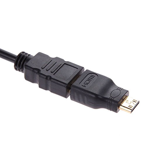 Balai 1080P Mikro HDMI/Mini-HDMI/HDMI zum VGA Konverter Adapter mit Audio Video Kabel(Schwarz) - 4