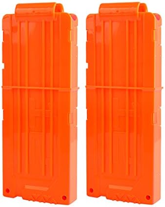 Hipsteen 2Pack Soft Bullet Clips Gun Clips For Nerf Toy Gun 12 Bullets - Orange