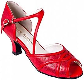 Electric Ballroom Bev Social Peep Toe Shoe 5.5 Red