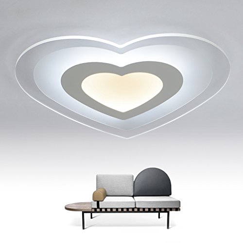 Preisvergleich Produktbild GAOLILI Kinder Zimmer Deckenleuchte Warm Heart - Shaped Ultra - Thin Kreative Cartoon Light Boy Schlafzimmer Schlafzimmer Fernbedienung LED Lampen Dünne herzförmige Deckenleuchte Persönlichkeit Lampen ( Farbe : B , größe : 43*37cm 20w )