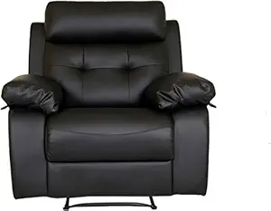 Recliners India Style Single Seater Recliner (Matt Finish, Black)