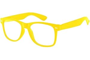 Boolavard Kids Nerd Occhiali Clear Lens Geek Occhiali Finti per Ragazze Ragazzi Occhiali età 4-12 (Giallo)