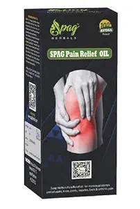 Spag Herbals Pain Relief oil for body, menstrual Pain, Cracked Heels Pain, Burning Feet, fit stiffness, healthy muscles, stress free, neck, Elbow, swelling, shoulder, back, joints, knee, menstrual cramps, arthritis, body massage pain oil 60 ml