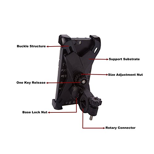 Fahrrad Handyhalterung, Selighting Universal Handy Halterung Outdoor Fahrradhalterung Fahrrad Lenker Halter 360Â° Drehbare Handyhalterung fÃ¼r 3.5-7 zoll Smartphone GPS-Schwarz (Schwarz)