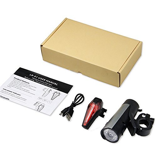 SUNSPEED Fahrradlicht Set/Fahrradbeleuchtung/Fahrradlampe, inkl. Frontlich und Rücklicht,50 LUX (260 Lumen) - 9