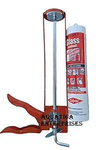 AQUATICA ENTERPRISES DOWSIL Silicone 300ml Glass Glue Sealant with Caulking Gun Applicator (Silicone with CAULKING Gun)
