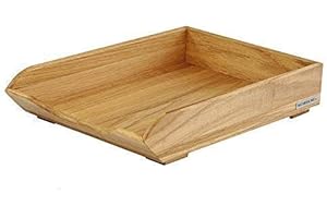 ‎NATUREHOME NATUREHOME Classic Briefablage aus Eichenholz – Stilvoller DIN A4 Organizer (24x35x8cm) für Schreibtisch, Büro, Schule und Arbeitszimmer – Perfekt zur Ablage von Dokumenten & Briefen