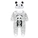 Amison Cute Baby Boy Girl Clothes Animal Rompers With Hat Long Sleeve Jumpsuits (70( 0-3M), panda)