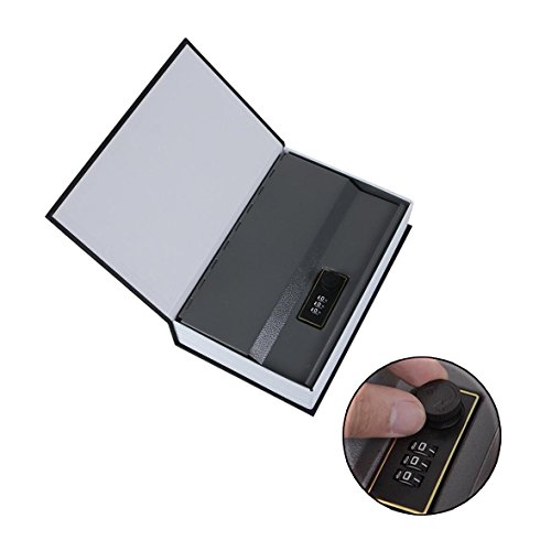 Ailiebhaus Buchtresor Buchattrappe Geheimversteck Buchsafe Versteck Buch Geld Sparschwein,Schwarz 180*115*55mm - 2