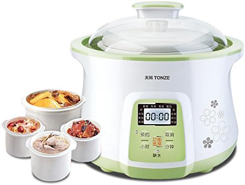 TONZE 2.3L Electric Slow Cooker Baby Stew Conjee Soup Cooker Stew Cooker DGD-23GWG