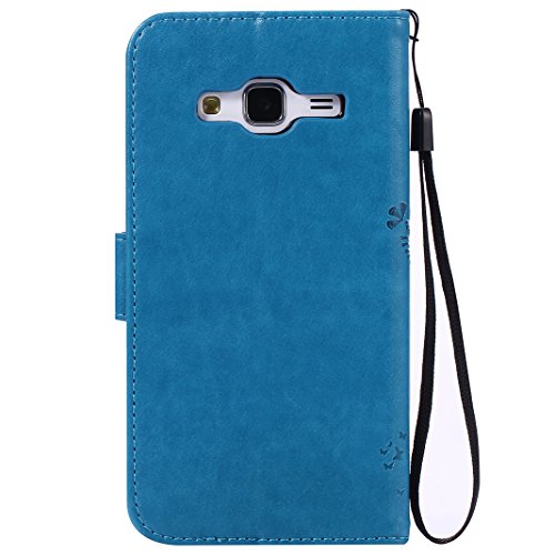 Leder Tasche für Samsung Galaxy J7 2016 SM-J710 / Samsung Galaxy J5 2016 SM-J510 Flip Case / Samsung Galaxy J3 2015/2016 SM-J310F SM-J320F Schutzhülle, Moon mood® PU Leder Tasche für Samsung Galaxy J7 2016 / Samsung Galaxy J5 2016 / Samsung Galaxy J3 2015/2016 Schutzhülle Leder Wallet Portemonnaie Kasten-Slot Baummuster Geprägt Abdeckung Stand Buchformat Unterstützung Magnetverschluss Kartenhalter Weichen TPU Innen Case - 3