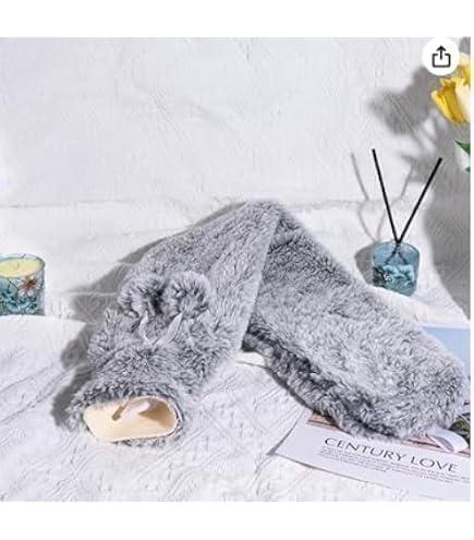Bouillotte Cervicale Et épaules - Capacité 1,2 L Avec Housse Polaire | Pour Douleurs Nuque, Règles, Relaxation - 9
