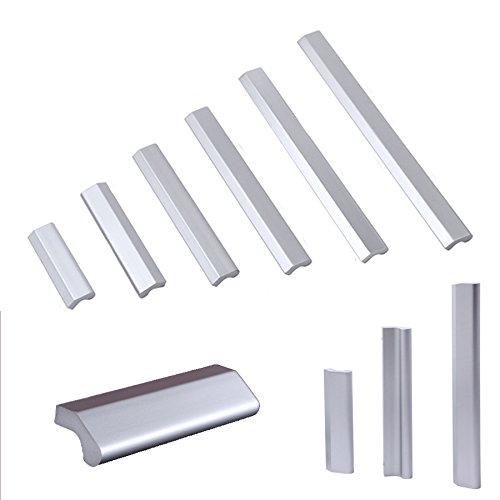 Preisvergleich Produktbild Angela-homestyle Aluminum DIY Möbelgriffe Möbelknopf Möbelgriff Schrankgriff Schubladengriff Küchengriff Griffe (Silber, 96mm)