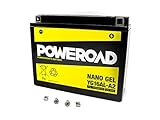 12 Volt / 16 Ampere wartungsfreie Gel-Batterie Poweroad gefüllt und geladen, auslaufsicher. Kapazität 16 AH.