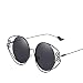 Produktbild FORTR Home Herren Sonnenbrillen Frauen Persönlichkeit Sonnenbrillen runden Rahmen Geometrie unregelmäßigen Metall Sonnenbrille Flügel Spiegel Bein Strom Sonnenbrille Mädchen