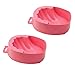 2 Pcs Unbeatable Offer Pink Soak Bowl Nail Art Tips Soak Bowl Remover Polish Hand Wash Manicure Tray New