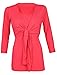 Happy Mama. Women's Maternity Nursing 2in1 Top Shirt Stretch 3/4 Sleeve. 619p (Coral, UK 12)