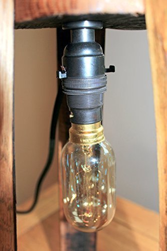 Scotch Whisky barrel stave edison table lamp, with or without a hanging edison bulb