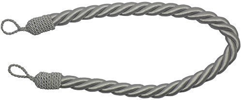 2 x Zugbänder Für Vorhänge Silberfarben Dickes Seil Satin Drapiert - 81 cm