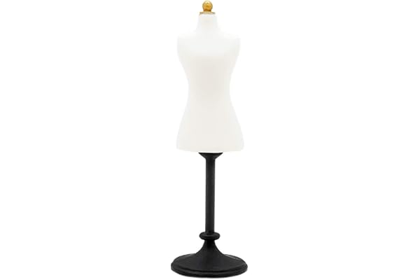 Odoria Miniature 1/24 Buste de Couture Mannequin Accessoire Maison de Poupée, Blanc