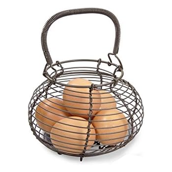 Panier à Œufs En Fil Métallique Forme Poule - Rangement Déco Pour 24 Œufs, Style Rétro - Pour Cuisine Ou Cadeau Original