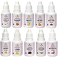 Bakefrillz Food Flavour Essence (20 ml x 10) | Vanilla, Butterscotch, Strawberry, Pineapple, Orange, Mango, Lemon, Chocolate, Mix Fruit & Cardamom | Ideal for Cakes, Ice Creams, Puddings & Desserts