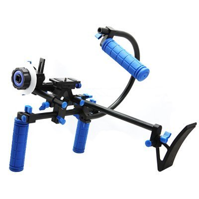 CamSmart   Universal film vid  o professionnel DSLR Kit cam  ra CAGE RIG   Top Handle   15mm en aluminium tige bloque plaque   Follow Focus   Matte Box pour DSLR DV cam  scope comme le Canon 500D 550 60 D 50 D 40 D 5D  5D 2 5 3 1Ds  Nikon D700 D300 D90 D7000 D5000 D3100 D3000  Fuji  Olympus  Pentax SLR DSLR et ainsi de suite  CAGE SET F 