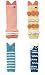 La Vogue 2pcs Girls Cartoon Prints Knitted Leg Warmers Cow One Size