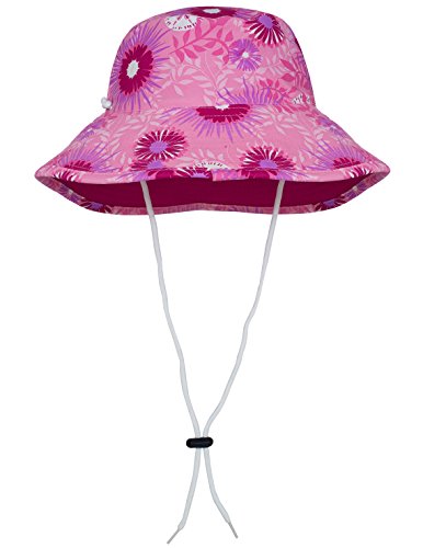 TUGA Sunwear Sonnenhut Mädchen mit UV-Schutz UPF50+, wendbar für zwei Farboptionen, mit Kinnschnur und breiter Krempe