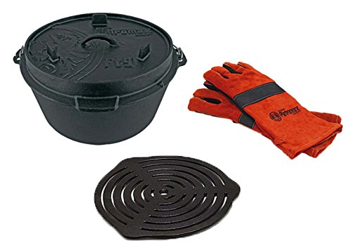 Preisvergleich Produktbild Set Petromax Feuertopf ft9 + Handschuhe + Untersetzer