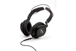 Zoom ZHP-1 Closed studio headphones for precise monitoring in music, broadcast and field recording, 3-metre cable, 3.5 mm with adapter to 6.3 mm