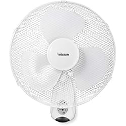 Tristar VE-5875 Ventilateur mural - Ø 40 cm - Télécommande/minuterie, Blanc