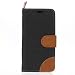 Produktbild Ouneed®Wallet Jeans Schlag Leder Standplatz Fall Abdeckungs Haut für Samsung Galaxy S7,Hülle für Samsung Galaxy S7 (schwarz)