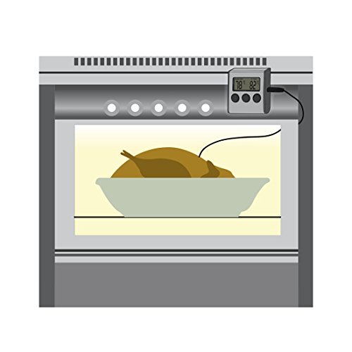 Xavax 2in1 Digitales Bratenthermometer mit Küchenuhr, abnehmbarer Temperaturfühler, Grillthermometer Ofenthermometer Fleischthermometer - 3