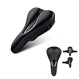 Hueco y transpirable: la cubierta mejorada del asiento de la bicicleta adopta una capa de malla profunda de ranura + hueca para diseñar un sistema de reflujo hueco cómodo, que no es tapado. La conducción a larga distancia no sentirá la incomodidad de las partes sensibles. Funciona mejor con un asiento hueco.