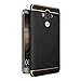 Produktbild Schutzhülle Huawei Mate 9 Hülle ,Leathlux Plating Kratzfeste Ultra Slim Premium Qualität PC Bumper Rückdeckel Hart Case 3 in 1 Handyhuelle Cover Für Huawei Mate 9 5.9" (Schwarz)