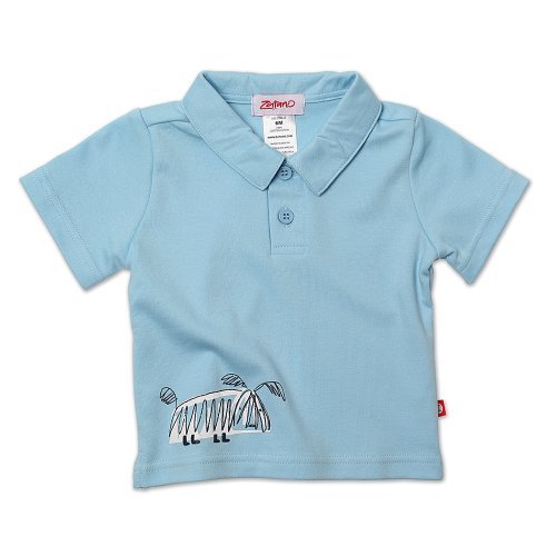 Zutano Baby-boys Infant Scruffy Screen Polo Shirt, Bluebird, 12 Months Color: Bluebird Size: 12 Months Infant, Baby, Child