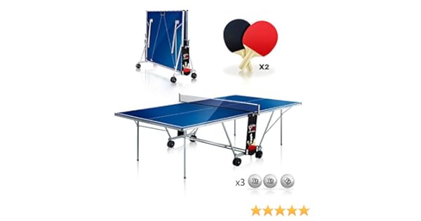 Ym Tavolo Da Ping Pong Indoor Pieghevole Route Per Il Trasporto Racchette Palline Omaggio Dimensioni Ufficiali Da Torneo 274 X 152 X 76 Cm Sistema