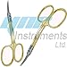 YNR® SUPER SHARP CURVED EDGE CUTICLE NAIL SCISSORS ARROW POINT GOLD SILVER STEEL